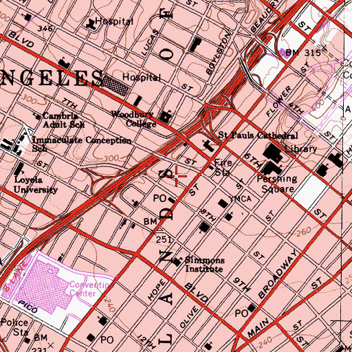 Topographic Map of Golden Gate University, CA