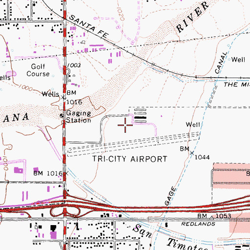 Topographic Map of ITT Technical Institute - San Bernardino, CA