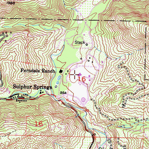 Topographic Map of Thomas Aquinas College, CA