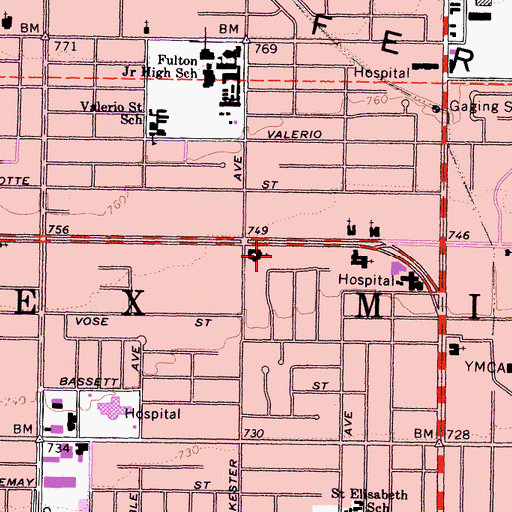 Topographic Map of The King's College and Seminary, CA