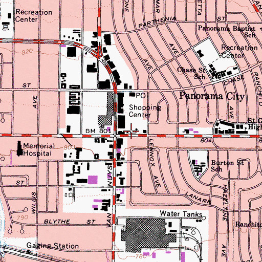 Topographic Map of Maric College, CA