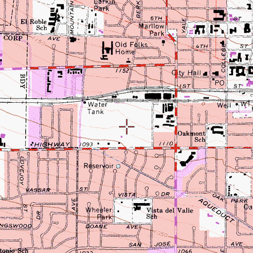 Topographic Map of Keck Graduate Institute, CA