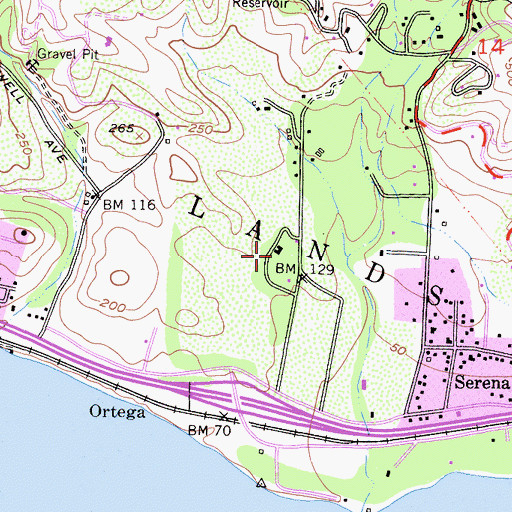 Topographic Map of Pacifica Graduate Institute - Lambert Campus, CA