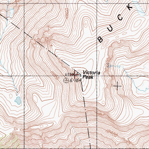 Topographic Map of Victoria Peak, CA