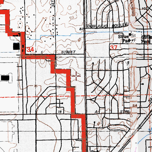 Topographic Map of Victory Christian School (historical), CA