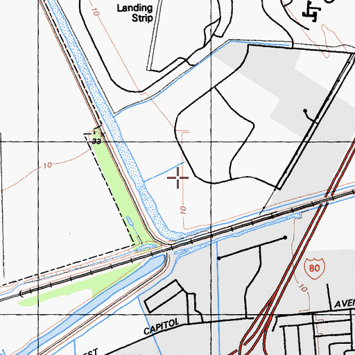Topographic Map of Wyotech - Sacramento Campus, CA