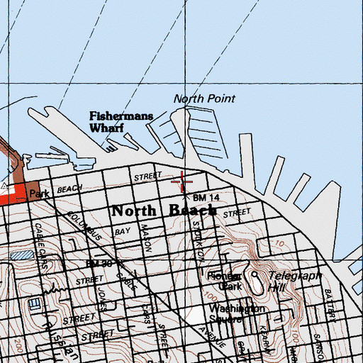 Topographic Map of Alliant International University, CA