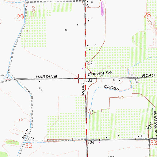 Topographic Map of Vincent School, CA