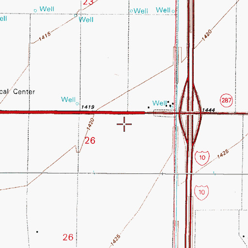 Topographic Map of Gypsum Mines (historical), AZ