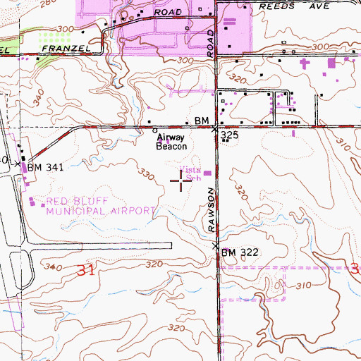 Topographic Map of Vista Middle School, CA