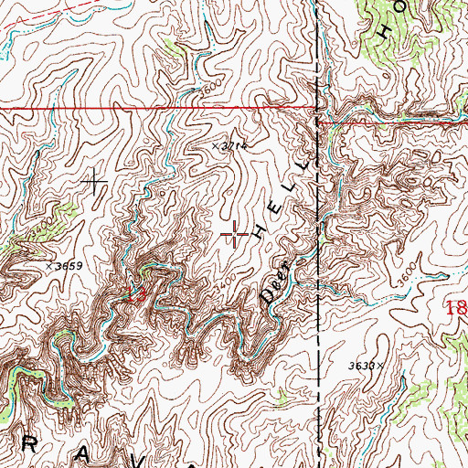 Topographic Map of Hell Hole, AZ