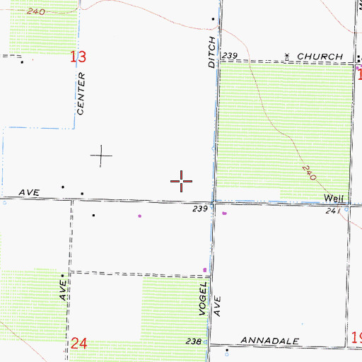 Topographic Map of Vogel Ditch, CA