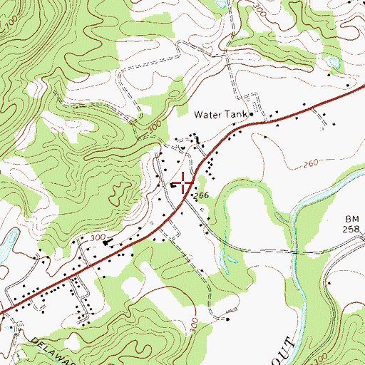 Topographic Map of Soccanissing School (historical), NY