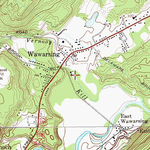 Topographic Map of Wawarsing School (historical), NY