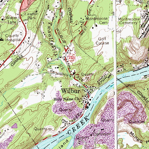 Topographic Map of District School Number 1 (historical), NY