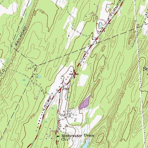 Topographic Map of Hurley School Number 3 (historical), NY