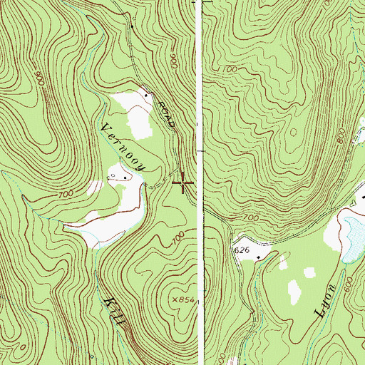 Topographic Map of Hillsdale School (historical), NY