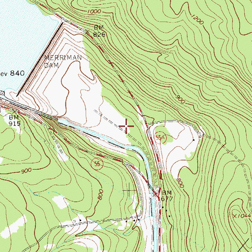 Topographic Map of Lackawack School (historical), NY