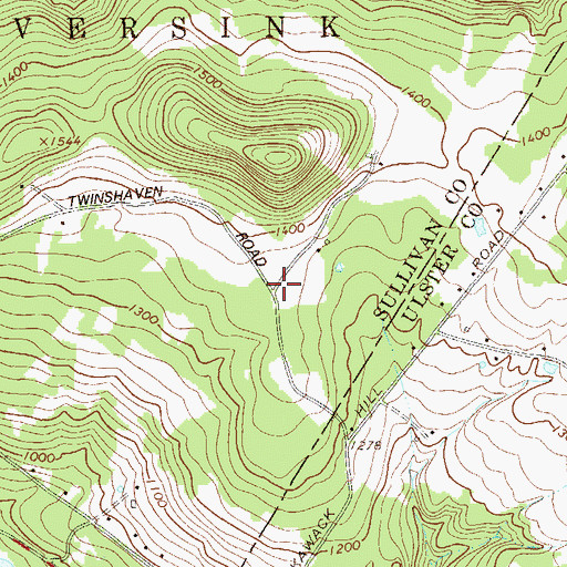 Topographic Map of Lackawack School (historical), NY