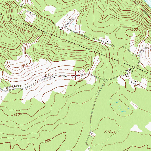 Topographic Map of South Hill School (historical), NY