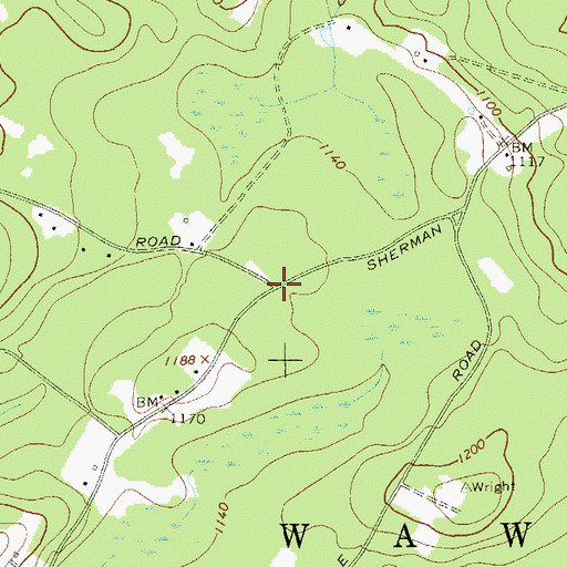 Topographic Map of Stangle Hill School (historical), NY