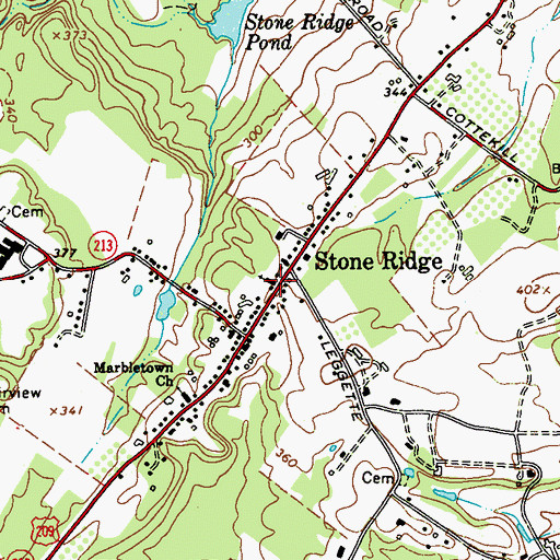 Topographic Map of Saint Peters Church, NY