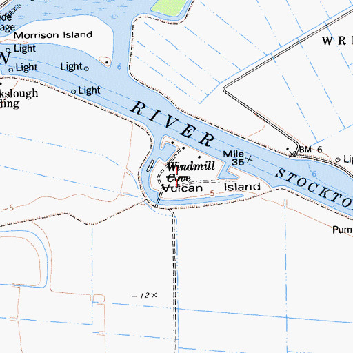 Topographic Map of Vulcan Island, CA