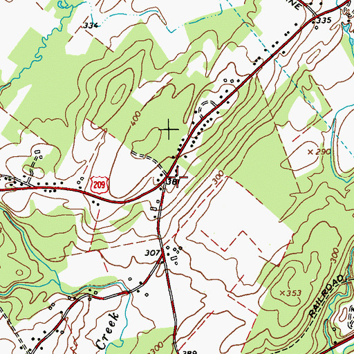 Topographic Map of Oak Grove School (historical), NY