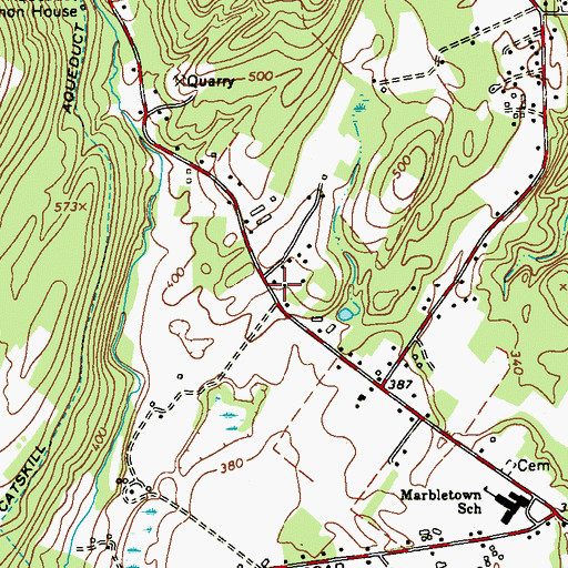 Topographic Map of Peak School (historical), NY