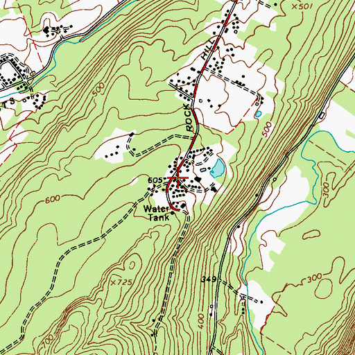 Topographic Map of Rock Hill School (historical), NY
