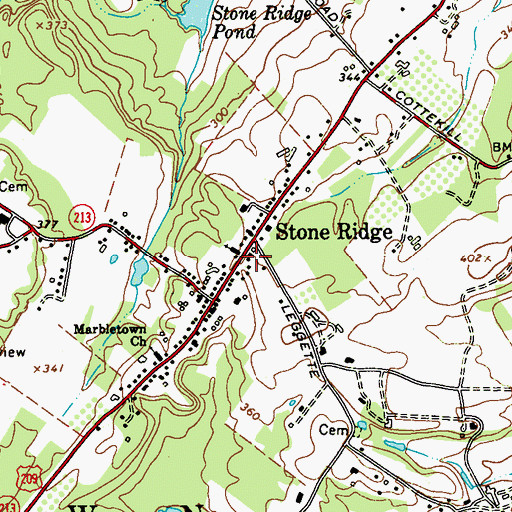 Topographic Map of Stone Ridge School (historical), NY
