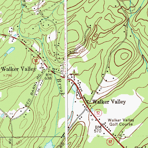 Topographic Map of Walker Valley School (historical), NY