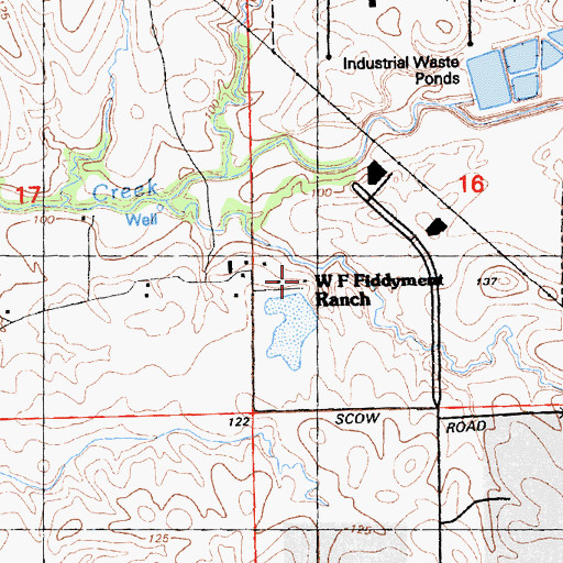 Topographic Map of W F Fiddyment Ranch, CA