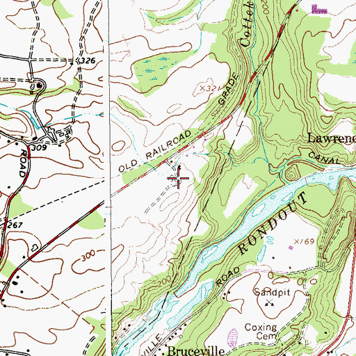 Topographic Map of Bergemanns Farm, NY