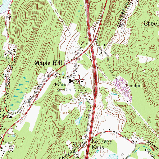 Topographic Map of Maple Hill School (historical), NY