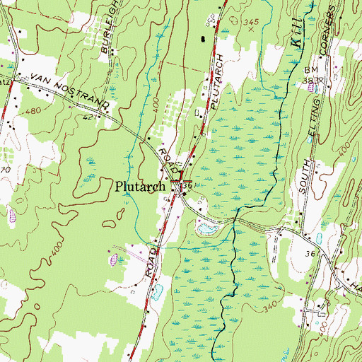 Topographic Map of Plutarch School (historical), NY