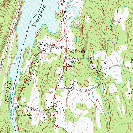 Topographic Map of Rock School (historical), NY