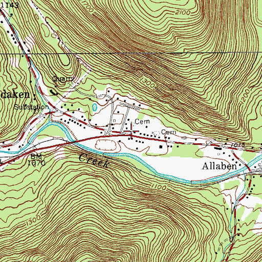 Topographic Map of School Number 2 (historical), NY
