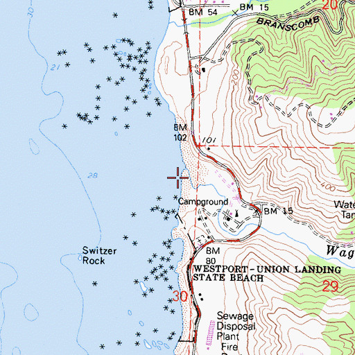 Topographic Map of Wages Creek, CA