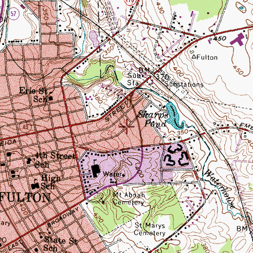 Topographic Map of Church of the Nazarene, NY