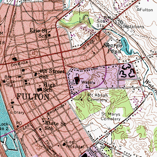 Topographic Map of James R Fairgrieve School, NY