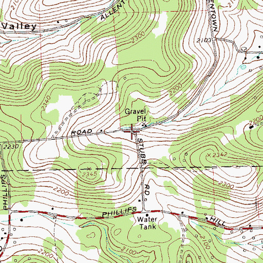 Topographic Map of Phillips Hill School (historical), NY