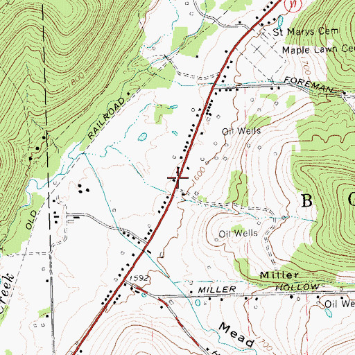 Topographic Map of School Number 2 (historical), NY