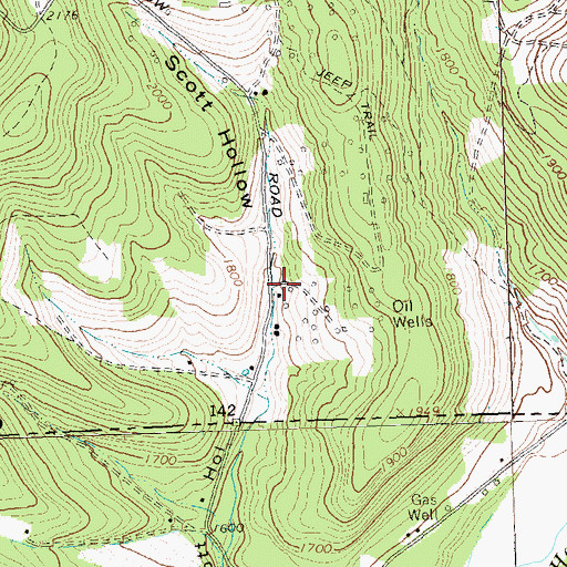 Topographic Map of Scott Hollow School (historical), NY