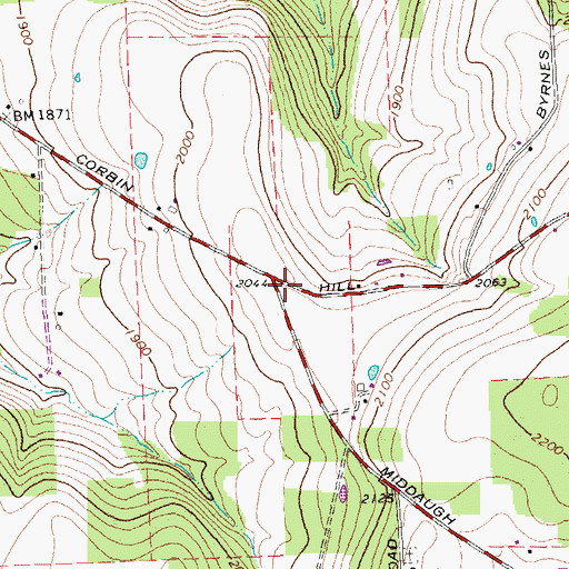Topographic Map of Scott School (historical), NY