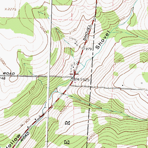 Topographic Map of Shovel Hollow School (historical), NY
