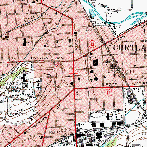 Topographic Map of Wallace Building, NY