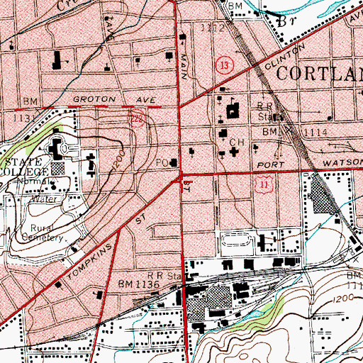 Topographic Map of Parker Building, NY