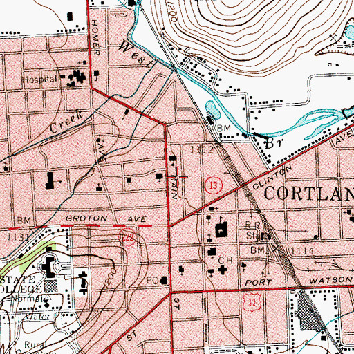 Topographic Map of Saint Mary's Convent (historical), NY