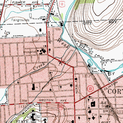 Topographic Map of Seventh Day Adventist Church, NY